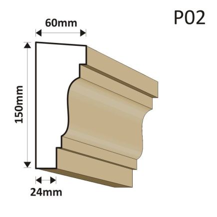 LISTWA PODOKIENNA P02 60X150MM