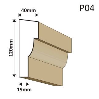 LISTWA PODOKIENNA P04 40X120MM
