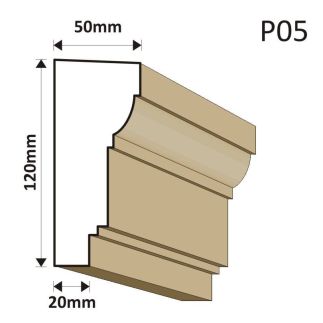LISTWA PODOKIENNA P05 50X120MM