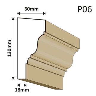LISTWA PODOKIENNA P06 60X130MM