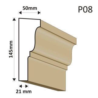 LISTWA PODOKIENNA P08 50X145MM