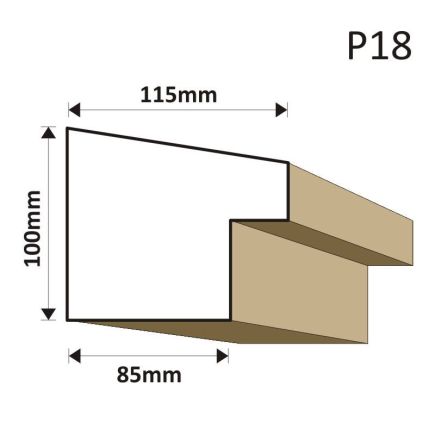 LISTWA PODOKIENNA P18 115X100MM