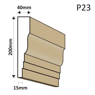 LISTWA PODOKIENNA P23 40X200MM