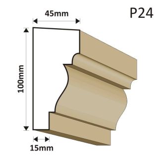 LISTWA PODOKIENNA P24 45X100MM