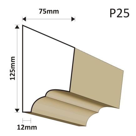 LISTWA PODOKIENNA P25 75X125MM