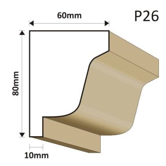 LISTWA PODOKIENNA P26 60X80MM