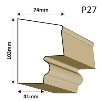 LISTWA PODOKIENNA P27 74X103MM