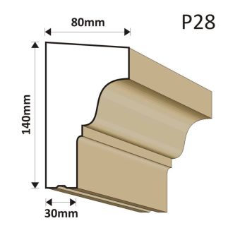 LISTWA PODOKIENNA P28 80X140MM