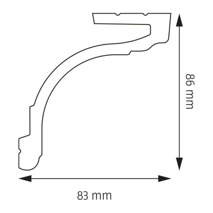 Listwa do zabudowy karnisza SSLK05 244cm