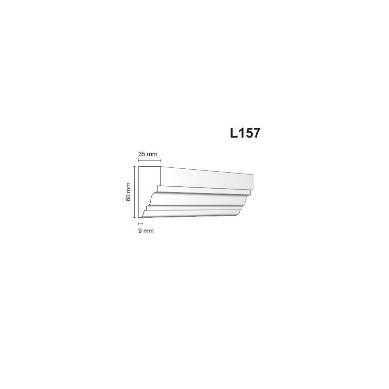 LISTWA ELEWACYJNA L157 35X80MM - Listwy elewacyjne - 33,21 zł