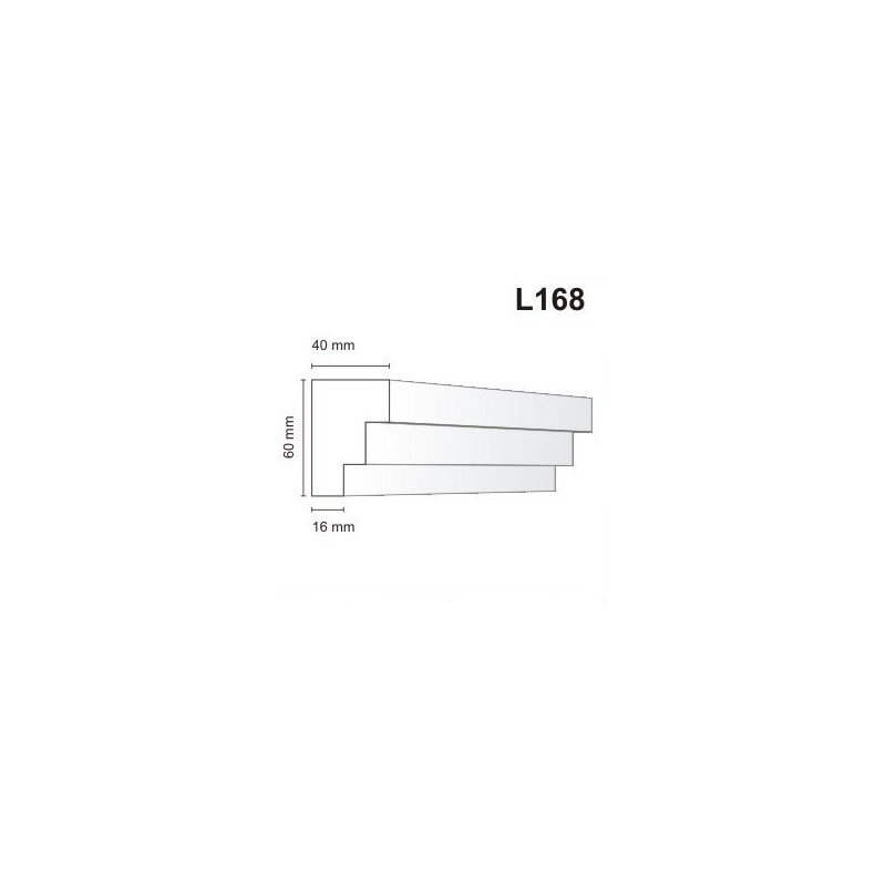 LISTWA ELEWACYJNA L168 40X60MM - Listwy elewacyjne - 33,21 zł