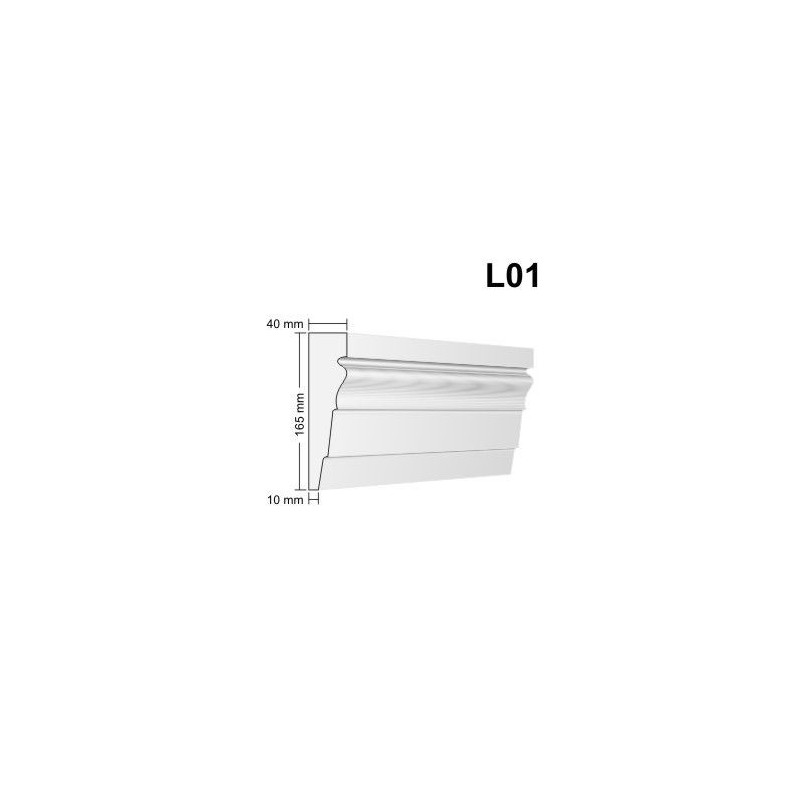LISTWA ELEWACYJNA L01 40X165MM - Listwy elewacyjne - 39,36 zł