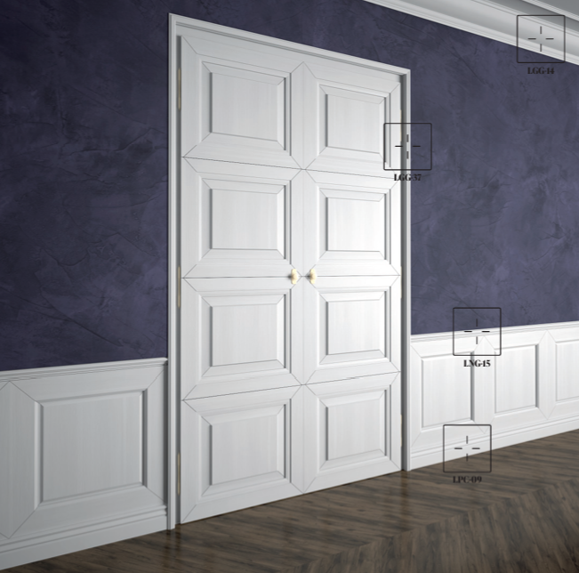 Obramowanie okien i drzwi sztukaterią wewnętrzną